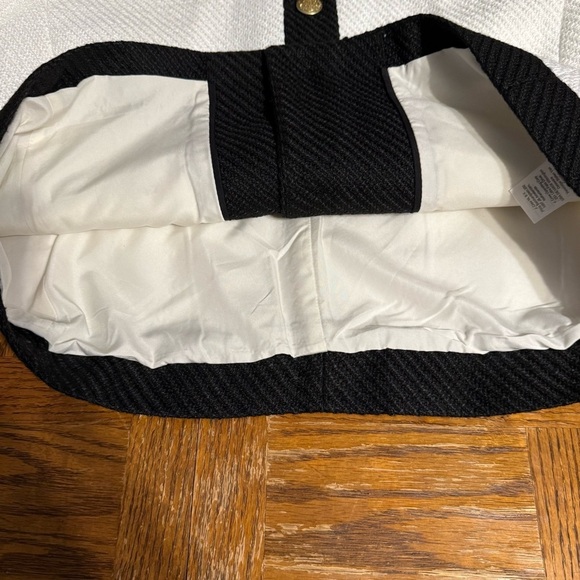 NEW J. Crew Factory Lady Tweed Jacket 14 Black White Gold Button Blazer Chic - Picture 14 of 16